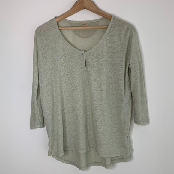 Aritzia Wilfred Top T-shirt Sage Green Burnout Heathered Casual Basic Size XS - Picture 2 of 14